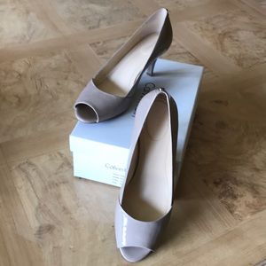 Calvin Klein Peep Toe Pumps